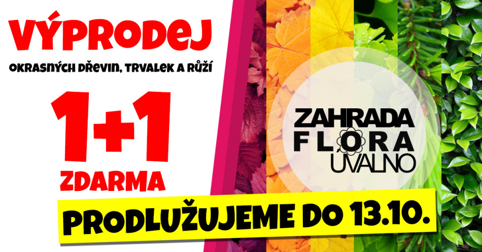 1+1 zdarma PRODLUŽUJEME